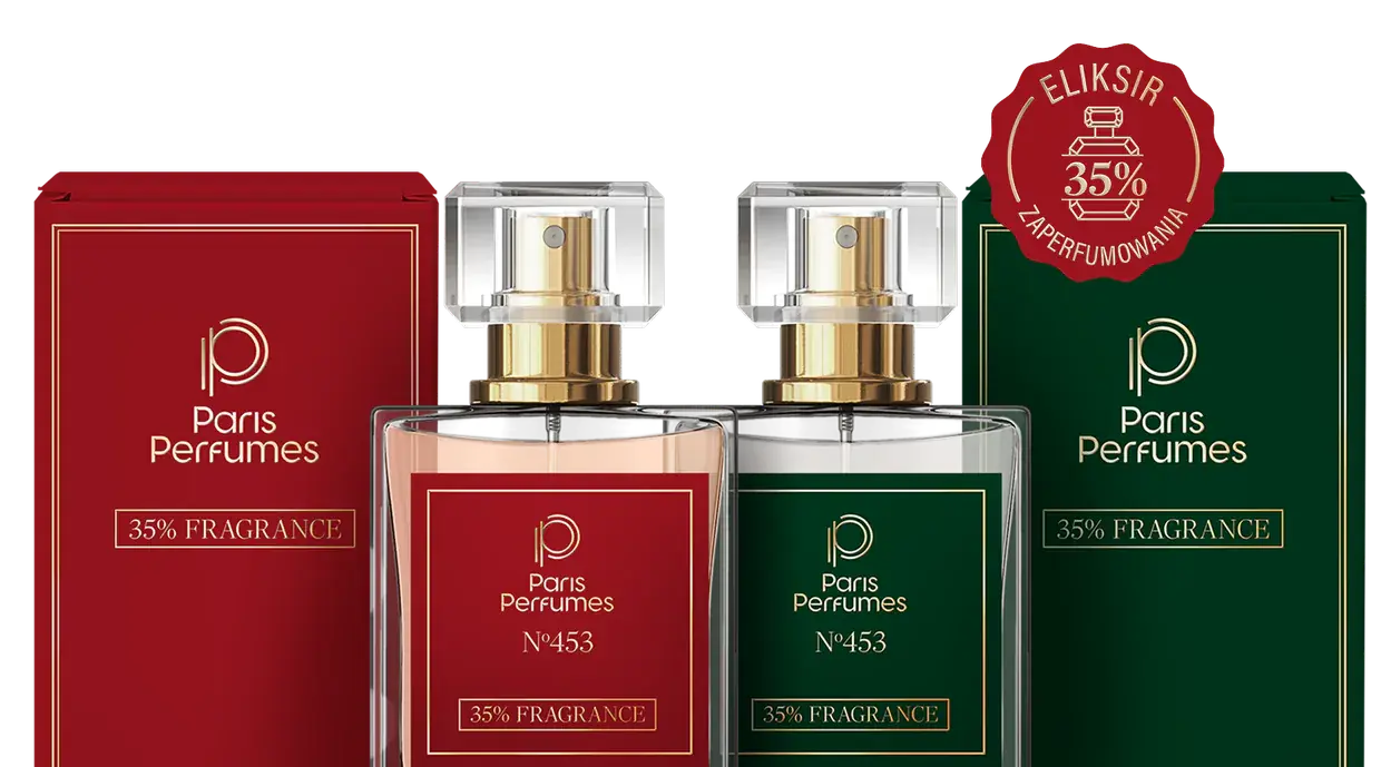 Paris Perfumes Elixír 35% üvegek és dobozok