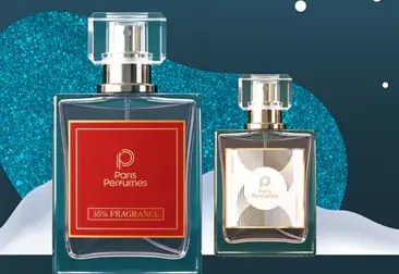 Két Paris Perfumes parfümösüveg a naptárból, 50 ml és 30 ml